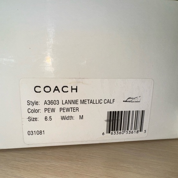 COACH LANNIE METALLIC CALF HEELS - Picture 5 of 5